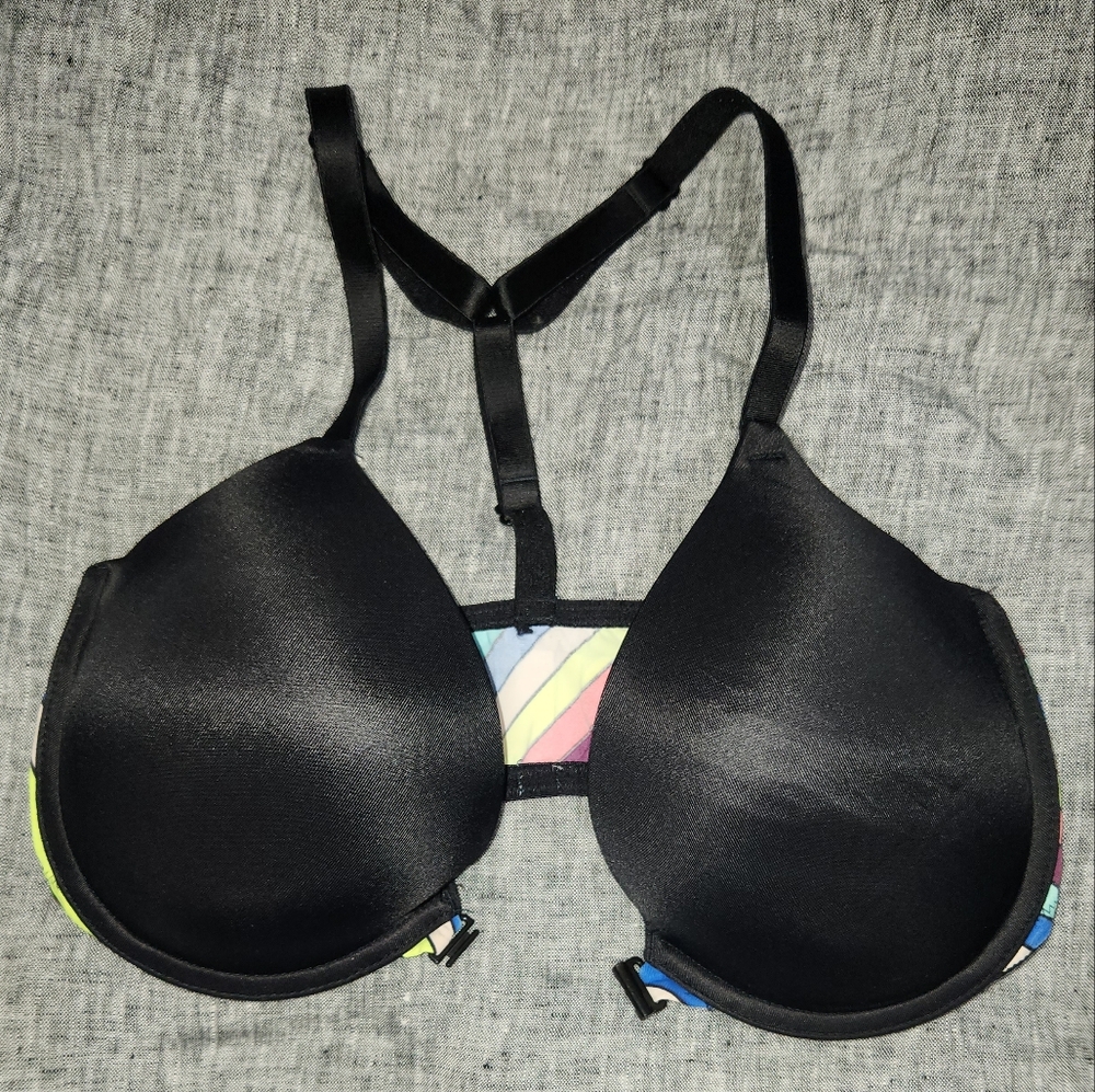 (2) Black Multi-Color and Gray Women's Bra
